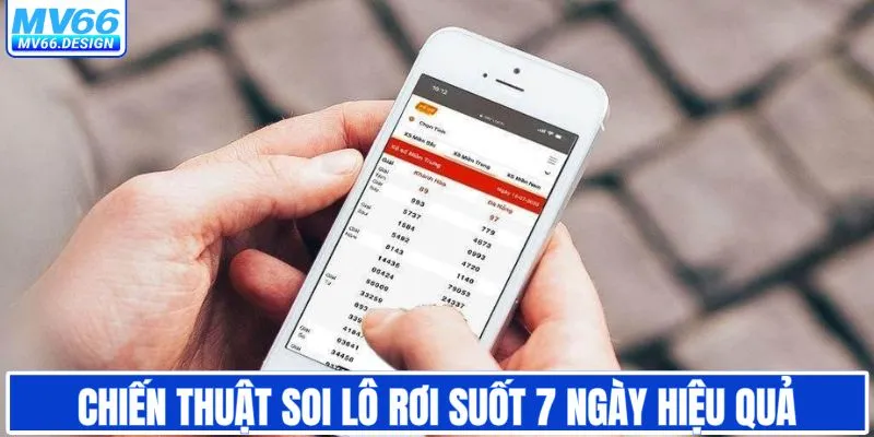 Chiến thuật soi cầu lô rơi suốt 7 ngày hiệu quả